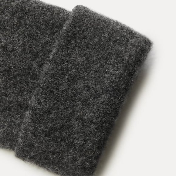 NWT ZARA BELTED CROPPED KNIT COAT S, M 5755 - Picture 10 of 11